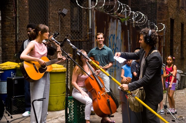 Keira Knightley, left, in Begin Again.
