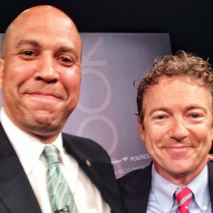 Cory Booker's selfie with Senator Paul Rand. (Photo via Facebook)