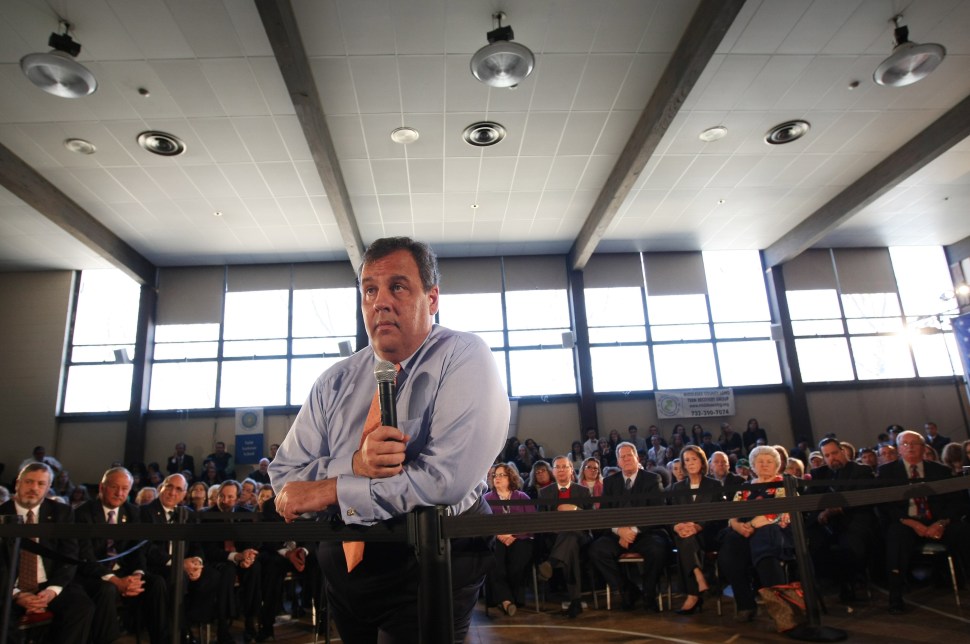 Governor Chris Christie listens to a question during his 114th Town Hall on Hurricane Sandy Recovery and Rebuilding in South River, N.J. on Tuesday, March 18, 2014. (Photo: Governor's Office/Tim Larsen)