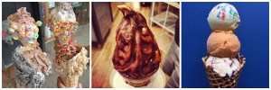 The dipped cones at Emack & Bolio's, the Salty Pimp at Big Gay Ice Cream Shop and perfect scoops at Oddfellows all make for well-liked Instagrams—translating into booming business for these New York shops. (Photos from Instagram)