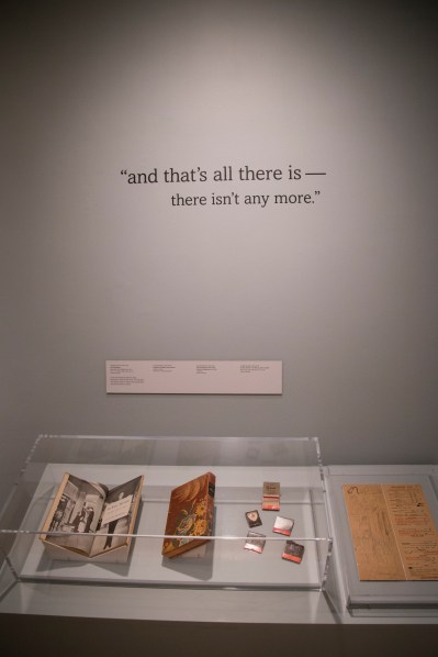 The famous last lines of the Madeline series printed on the wall of the exhibit. (Kaitlyn Flannagan)