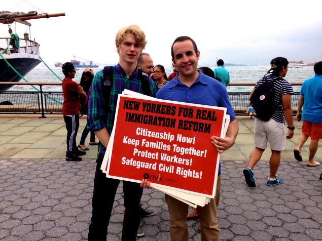 Hallam Tuck (left) and Austin Cohen (right) are New York Immigration Coalition interns.