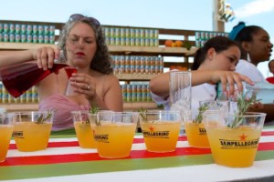 Mixologist Lynnette Marrero creates mocktails from new flavors of San Pellegrino (photo by Daniel Cole)