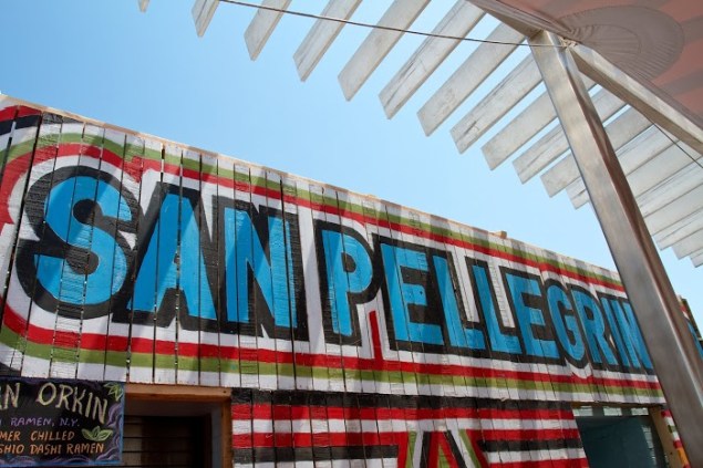 Mural painted for event by design company Change is Good. (photo by Daniel Cole)