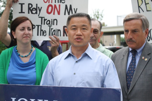 John Liu during the State Senate campaign. (Photo: Ross Barkan)