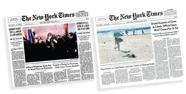 New york times coverage of israel