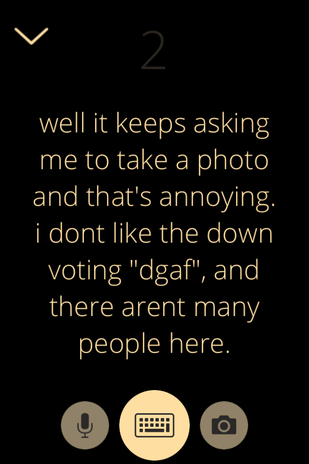 I asked LiteDash, "What do you think of the app so far?" (Photo by Jack Smith IV)