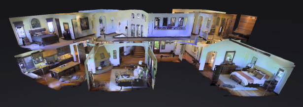Matterport's renderings are intricate — you can zoom in to a high-res, photorealistic level of detail. (Screengrab via Matterport)