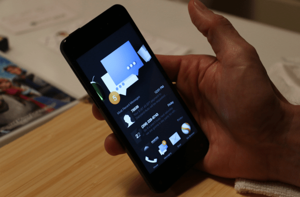 With Amazon Fire Phone, you can perform simple tasks like responding to a text without going in and out of apps. Oh wait, iOS 8 will do that. (Photo by Jack Smith IV)