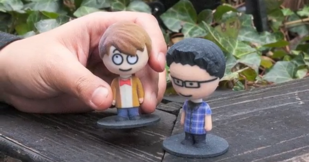 The flagship product is a barely customizable bobble head doll with a "slightly sandy" texture. (Photo via Amazon)