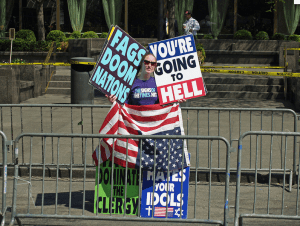 A delightful WBC protester. (Wikipedia)