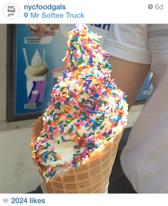 Traditionalists need not fear, classics like the Mister Softee will always be popular, picture perfect or not. (Photo by NYCfoodgals)