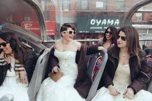 The Trash(ed) girls make their way through New York's neighborhoods. (Martina Micko)