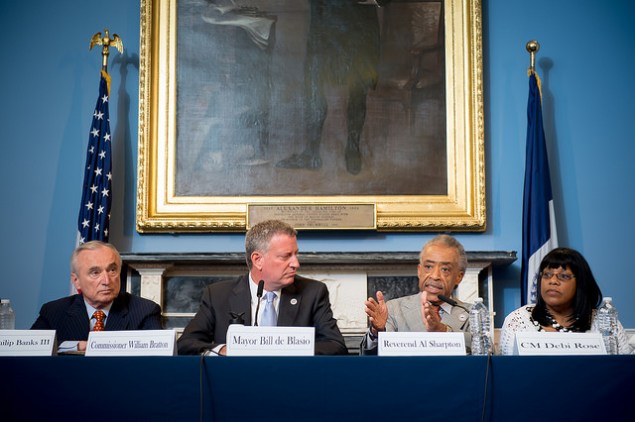 A City Hall round table addressing Eric Garner's death. (Photo: NYC Mayor's Office)