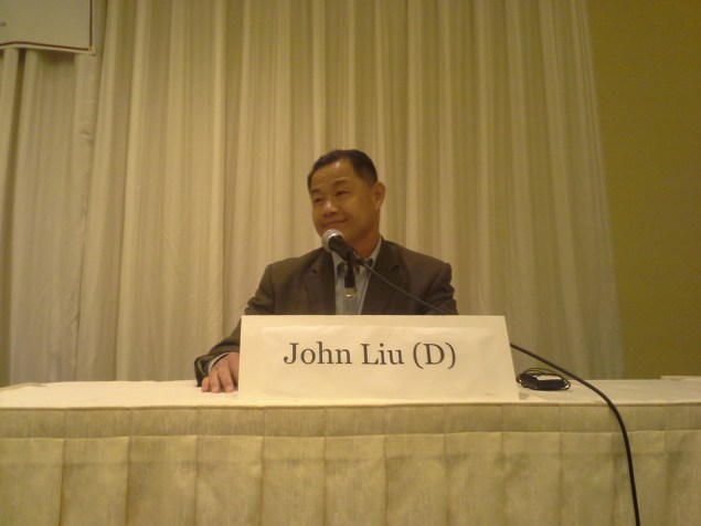 John Liu yesterday. (Photo: Ross Barkan)