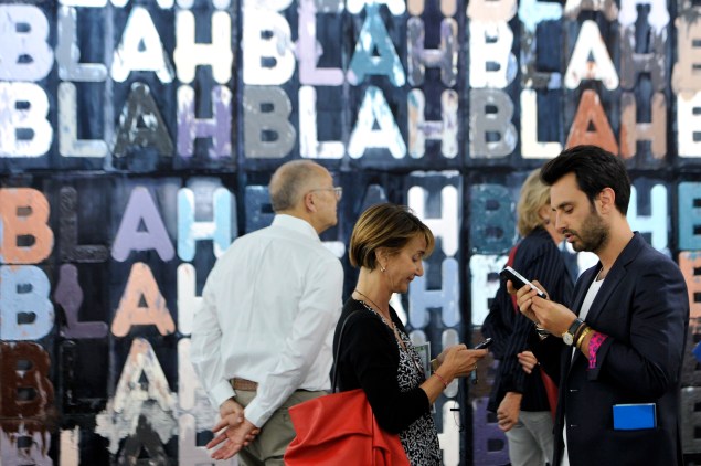 "Blah, Blah, Blah" by Mel Bochner (Photo by Harold Cunningham/Getty Images)