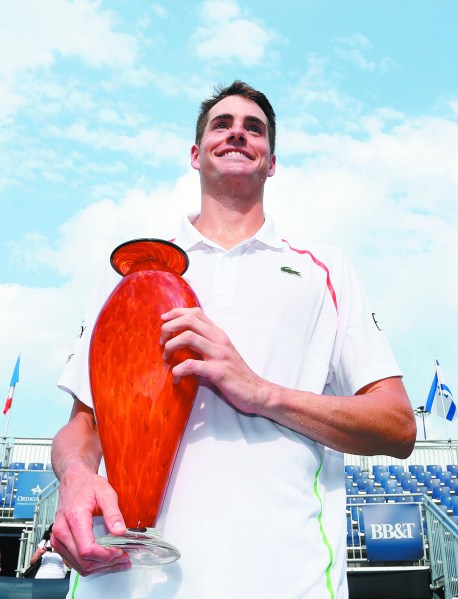 Isner has experienced his greatest triumphs on home soil, like last month's championship in Atlanta. (Photo by Kevin C. Cox/Getty Images)