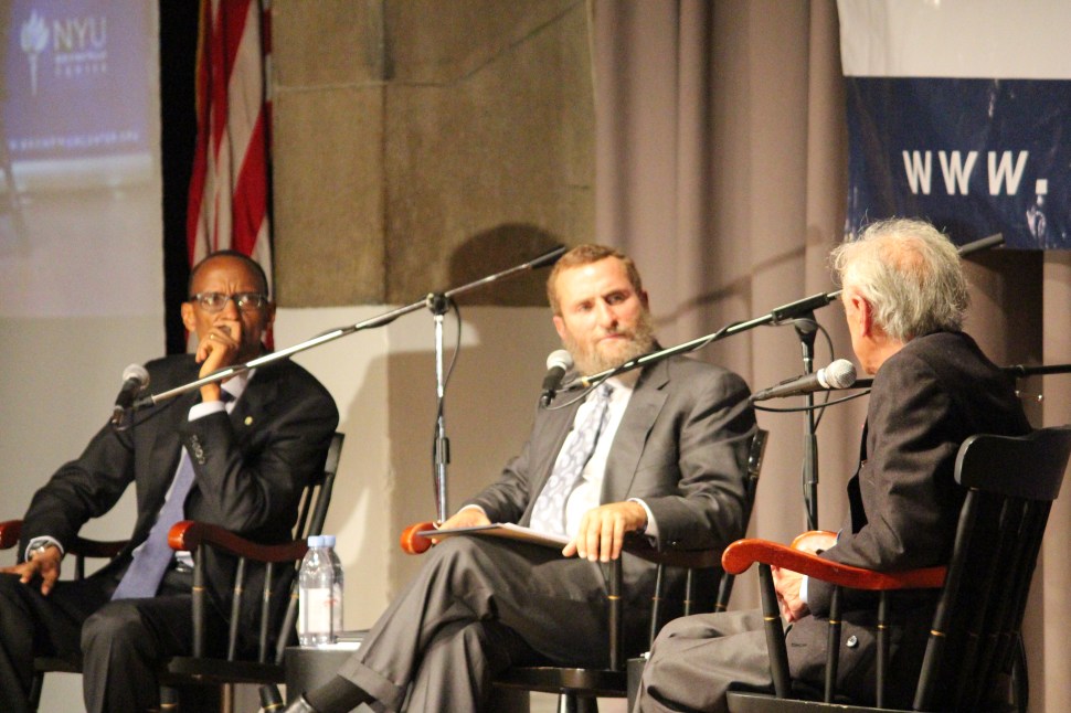 Rabbi Shmuley with Rwandan President Paul Kagame and Elie Wiesel (photo: Brian Walker)