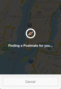 The Postmates app (Screenshot)