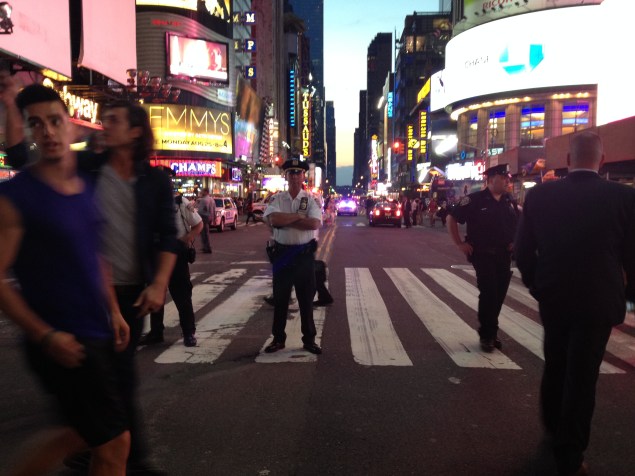 Protesters were greeted by heavy police force in Times Square. (Photo by Emma Hernandez)