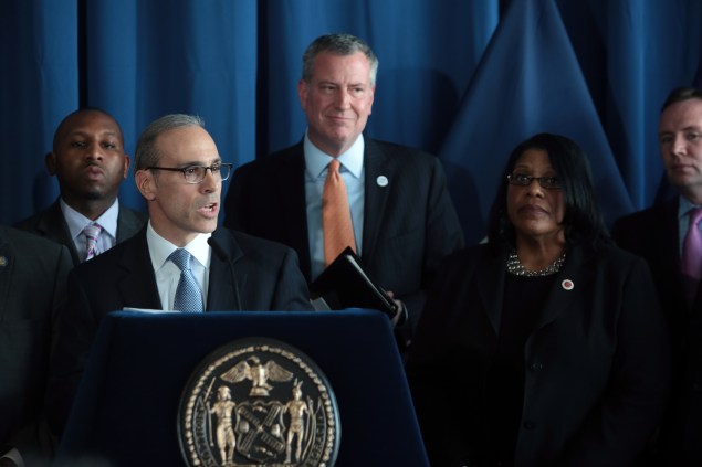Staten Island Borough President James Oddo at a mayoral press conference earlier this year. (Photo: Ed Reed/NYC Mayor's Office)
