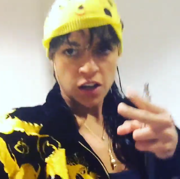 Michelle Rodriguez as a ninja. (Screengrab via Instagram.com/mrodofficial)