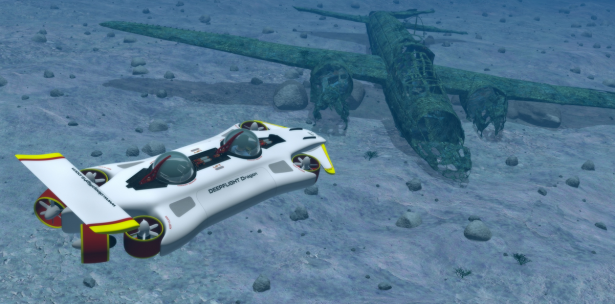 This is a CGI mock-up for the Dragon, the newest model in the DeepFlight line. (Image via DeepFlight)