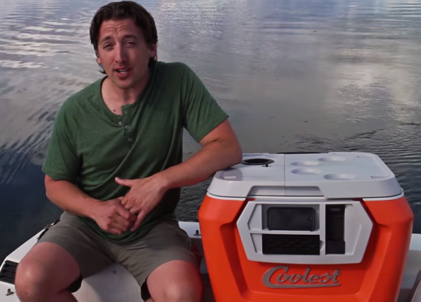 Ryan Grepper, the man behind the Coolest Cooler. Which by default makes him "The Coolest Guy." We're sure he planned that. (Screengrab via Kickstarter)