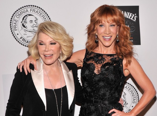 Joan Rivers and Kathy Griffin in June 2013. (Photo by Stephen Lovekin/Getty Images)