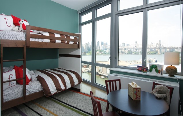 A bedroom in a LIC TF Cornerstone project. Apartment sizes in the neighborhood have diminished considerably since 2006. (TF Cornerstone.)