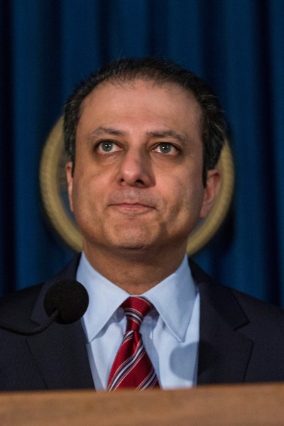 U.S. Attorney for the Southern District of New York Preet Bharara (Photo by Andrew Burton/Getty Images)