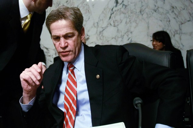 Former senator Norm Coleman, head of an influential super-PAC, is now lobbying for Saudi Arabia. (Photo by Win McNamee/Getty Images)