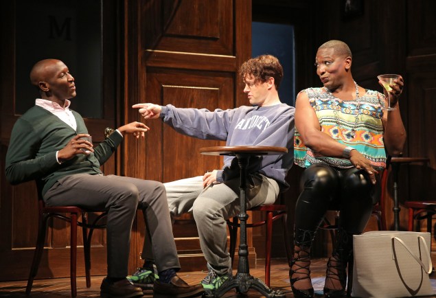 Phillip James Brannon, Jesse Pennington and Lance Coadie Williams in Bootycandy. (Photo by Joan Marcus)