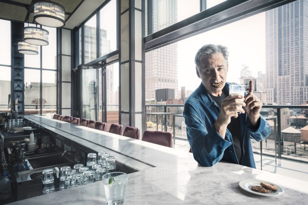 Kevin Kline shot on location at the Spyglass  Rooftop Bar, Archer Hotel, New York. Hair & makeup by Joanna Pensinger for Exclusive Artists using La Mer and Oribe Haircare. (Photos by Chris Crisman © 2014 Chris Crisman Photography LLC)