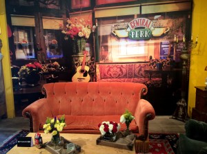 Authentic couch from the set of Friends at Central Perk Pop-up Shop, 199 Lafayette Ave.