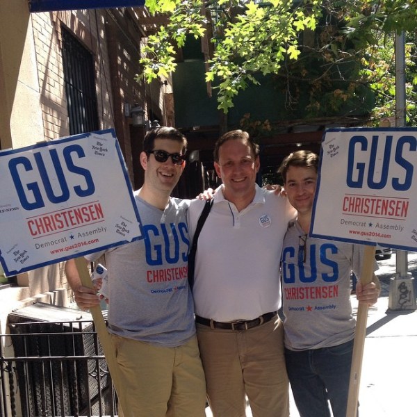 Gus Christensen with campaign supporters. (Photo: Facebook)