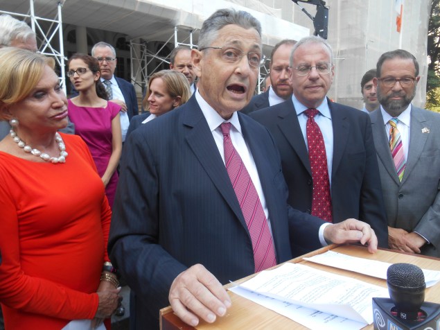 Assembly Speaker Sheldon Silver this afternoon. (Photo: Ross Barkan)