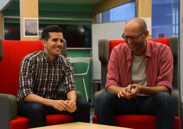 Raz Schwartz and Mor Naaman, the Jacobs Institute duo behind CityBeat. (Photo by Jack Smith IV)