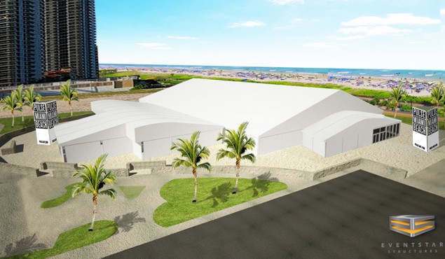 A rendering of Pulse Miami Beach's new tent for Indian Beach Park. 