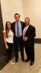 Rabbi shmuley with his daughter Chana, who served in the IDF, with Senator Ted Cruz on Sept. 11, 2014