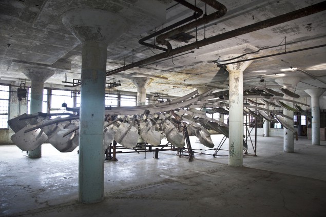 Ai Weiwei, Refraction, 2014 (installation detail, New Industries Building, Alcatraz) (Photo by Jan Sturmann, courtesy FOR-SITE Foundation) 
