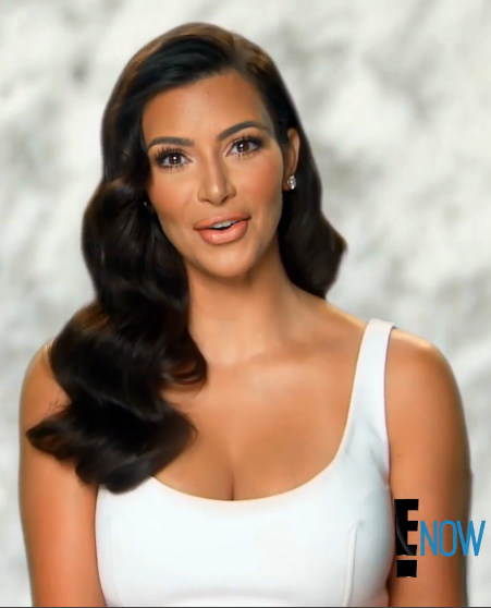 Kim looks AMAZING in these confessionals. (Screengrab via E! Online)