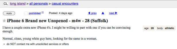 Barf. (Screengrab: Craigslist)