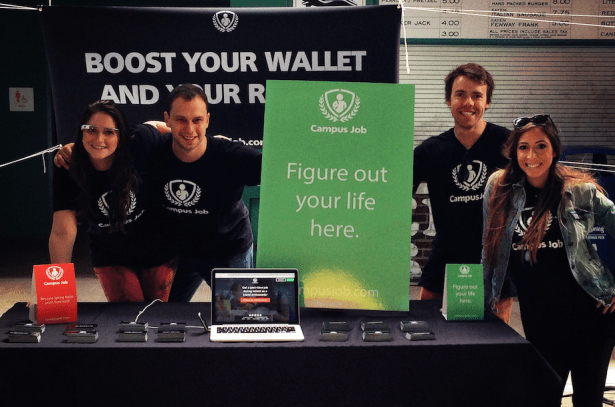 The team behind Campus Job, the company that hooks up college kids with better work. (Photo via Campus Job)