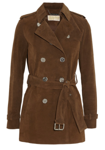 Suede coat by Michael Michael Kors, $595. (Photo via Net-a-Porter)