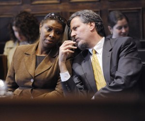 Ms. James with Mr. de Blasio when they both served in the City Council. (Photo: Marc A. Hermann-Pool/Getty Images)
