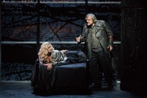 Anna Netrebko and Željko Lučić. (Photo by Marty Sohl/Metropolitan Opera)