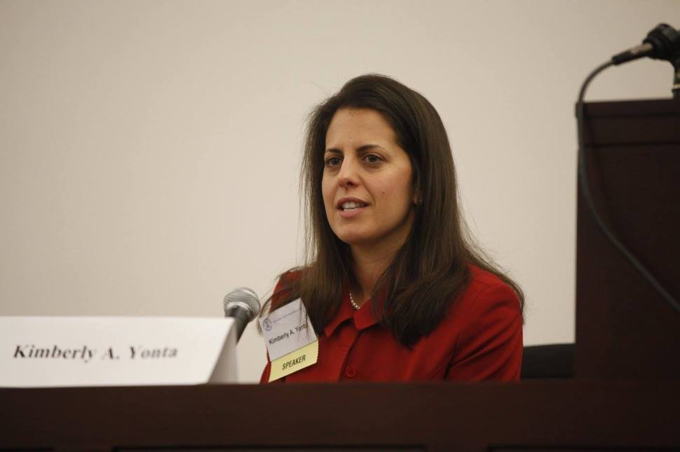 Kimberly Yonta is running for Secretary of the New Jersey State Bar Association. Her endorsement by the nominating committee would have once ensured an automatic victory, but lately these elections have been hotly contested. (Facebook)