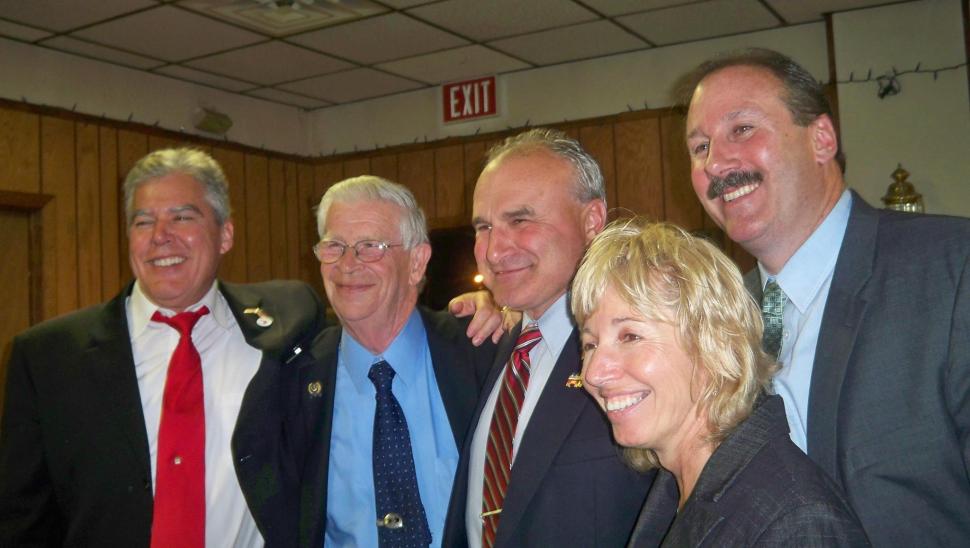 From left to right: Anderson, Thompson, Mayor Own Henry, Walker, and Cahill (Old Bridge Republicans/Facebook).