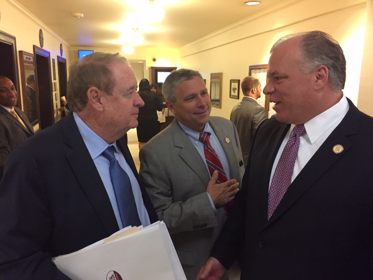 State Senator and former Governor Richard Codey (D-27) and State Senate President Steve Sweeney (D-3) - photo courtesy of state Assemblyman John McKeon (D-27) 